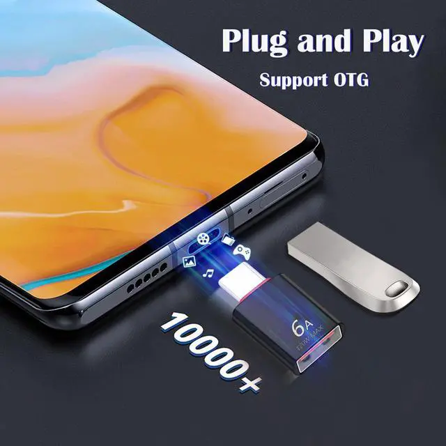 Alt view image 3 of 7 - 10 Pack USB C to USB Adapter, 5Gbps/120W USB C to USB 3.0 Converter Connector, Type C Male to USB Female Adapter, for MacBook Pro, iMac, iPhone 17 16 15 Pro Max, iPad mini Pro, Thunderbolt 4