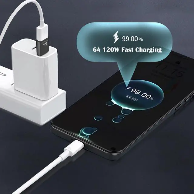 Alt view image 4 of 7 - 10 Pack USB C to USB Adapter, 5Gbps/120W USB C to USB 3.0 Converter Connector, Type C Male to USB Female Adapter, for MacBook Pro, iMac, iPhone 17 16 15 Pro Max, iPad mini Pro, Thunderbolt 4