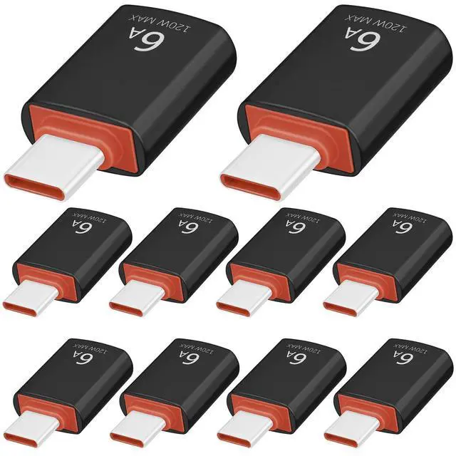 Alt view image 7 of 7 - 10 Pack USB C to USB Adapter, 5Gbps/120W USB C to USB 3.0 Converter Connector, Type C Male to USB Female Adapter, for MacBook Pro, iMac, iPhone 17 16 15 Pro Max, iPad mini Pro, Thunderbolt 4