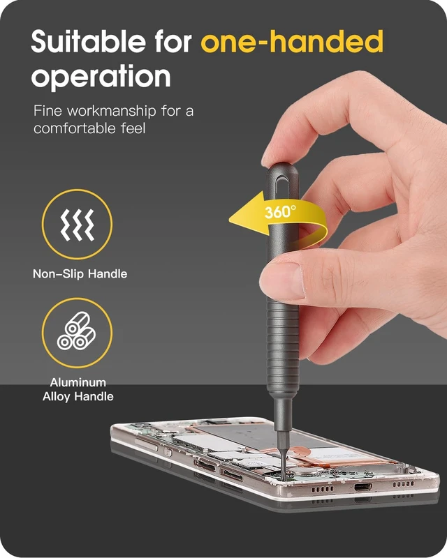 Alt view image 2 of 7 - 51 in 1 Precision Screwdriver Set, Portable Screwdriver Set with 48 Magnetic Bits Torx Hex Screwdriver for iPhone, Laptop, PC, Watch, Glasses