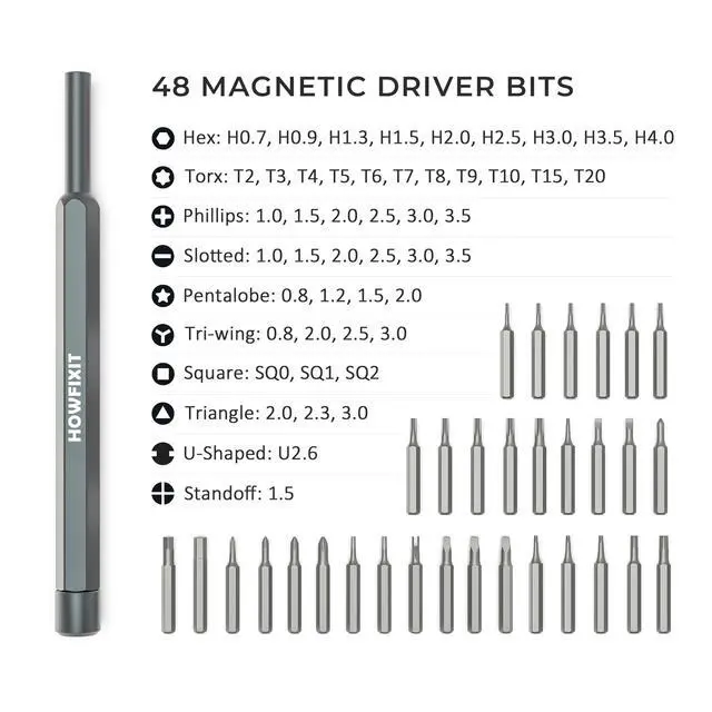 Alt view image 2 of 7 - PRO 48 Bit Precision Screwdriver Set for iPhone, Smartphone, MacBook, Laptop, Tablet, Camera, Switch, PS5, Xbox, Game Console & Controller Repair