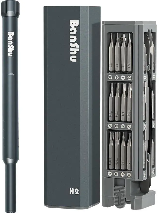 Main image of 46 in 1 Magnetic Precision Screwdriver Set with Phillips, Torx, Pentalobe, Triwing, Mini Repair Tool Kit for Macbook, Laptop, Computer, PC, iPhone, PS5, Xbox, Switch, Glasses, Watch, Jewelers