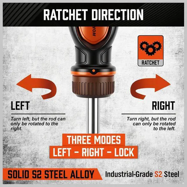 Alt view image 7 of 7 - Magnetic Portable Screwdriver Bit Set: 8-in-1 Ratcheting Screw Driver Includes 1/4Bit Driver Holder, 7 Screwdriver Bits with Phillips, Slotted, Square, Hex, for Garage & Daily Repair