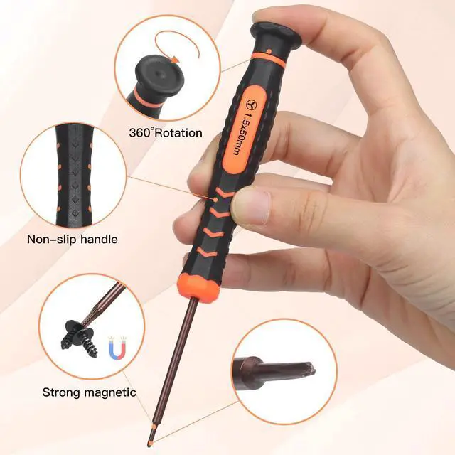 Alt view image 3 of 6 - Single Precision Screwdriver, Y00 Triwing, P5/T5/T6/T8/T9/T15 Torx Security, ith a Spudger, Tool for PS3/4/5, Switch, Laptop, Xbox, Mac, etc, to Repair, Clean, Replace Parts