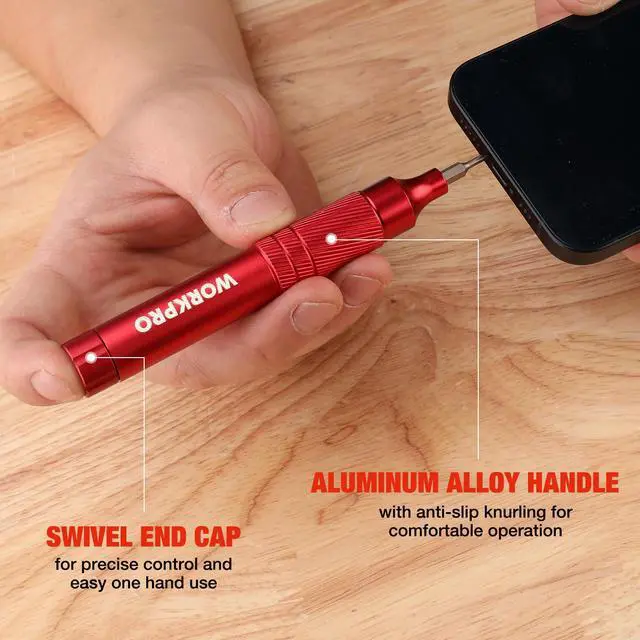 Alt view image 7 of 7 - 24 in 1 Multi Bit Mini Screwdriver Set Magnetic, Manual Pen Screwdrivers, Tough S2 Steel Small Screwdriver Bits for Eyeglass, Watch, Laptop, Phone, Jewelry and Electronic, Red