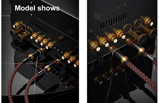 Alt view image 7 of 7 - Auidophile 2RCA Male to 2RCA Male Stereo Audio Cable,Gold Plated 4N Oxgen-Free Copper Core (3 Feet (1M))