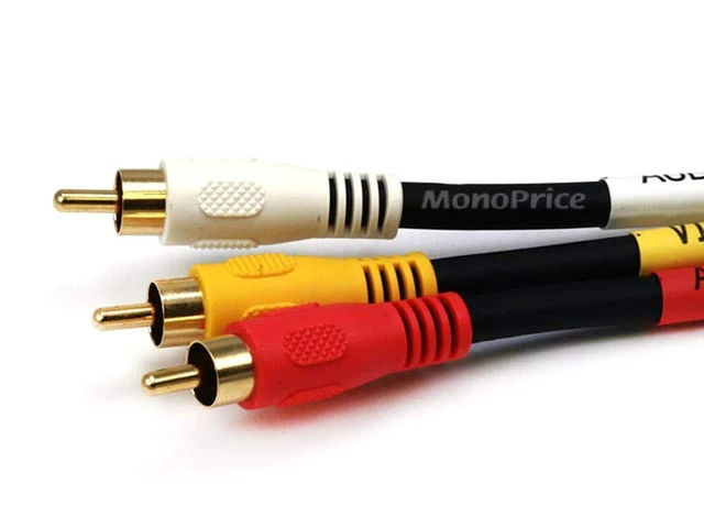 Alt view image 2 of 2 - 6ft Triple RCA Stereo Video Dubbing Composite Cable (3 x RG59U)