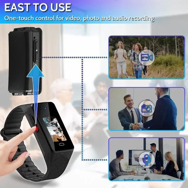 Alt view image 3 of 7 - 64GB Mini Video Cameras with Playback,1080P Portable Video Nanny Video Recorder Security Cameras