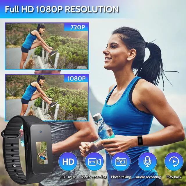 Alt view image 4 of 7 - 64GB Mini Video Cameras with Playback,1080P Portable Video Nanny Video Recorder Security Cameras