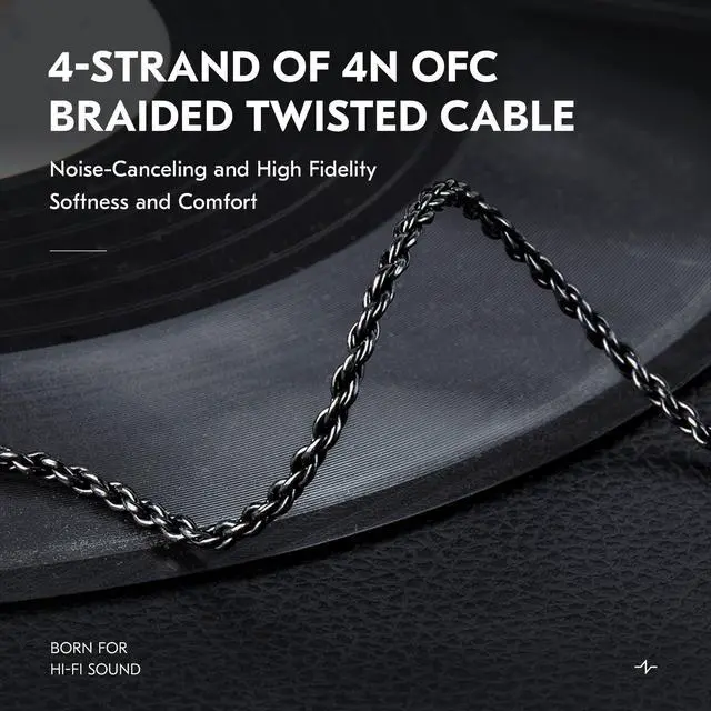 Alt view image 3 of 6 - EZ EAR CCZ Melody 2M IEM Cable in Ear Monitor Cable with 3.5mm Plug for KBEAR KS1/KS2,CCZ DC01 PRO/DC02, DC03/Coffee Bean/BC04 PRO(3.5mm Without Mic, TFZ)
