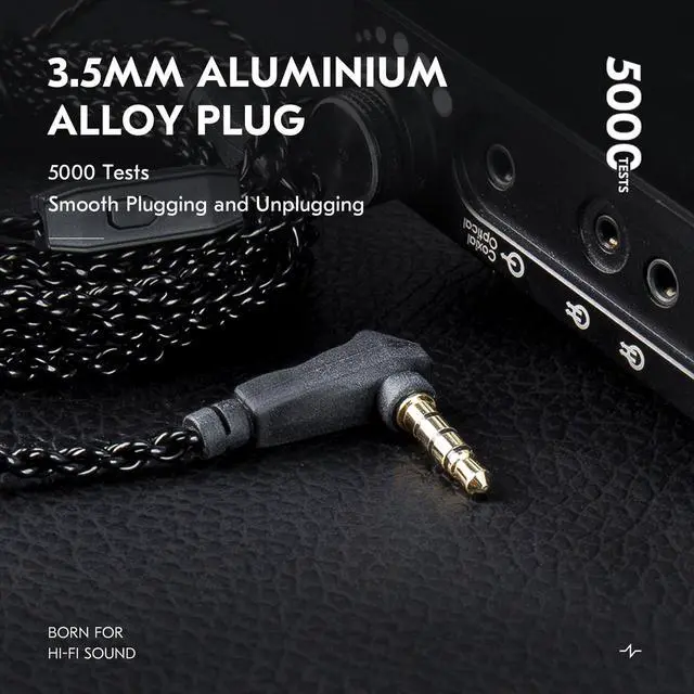 Alt view image 4 of 6 - EZ EAR CCZ Melody 2M IEM Cable in Ear Monitor Cable with 3.5mm Plug for KBEAR KS1/KS2,CCZ DC01 PRO/DC02, DC03/Coffee Bean/BC04 PRO(3.5mm Without Mic, TFZ)