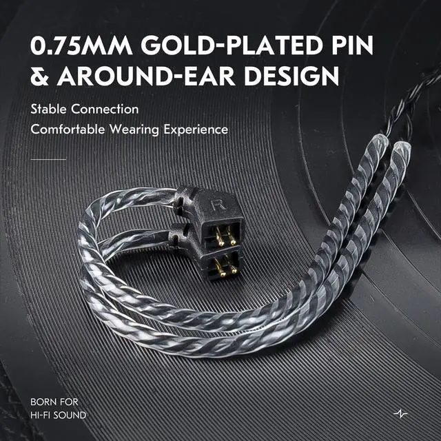 Alt view image 5 of 6 - EZ EAR CCZ Melody 2M IEM Cable in Ear Monitor Cable with 3.5mm Plug for KBEAR KS1/KS2,CCZ DC01 PRO/DC02, DC03/Coffee Bean/BC04 PRO(3.5mm Without Mic, TFZ)