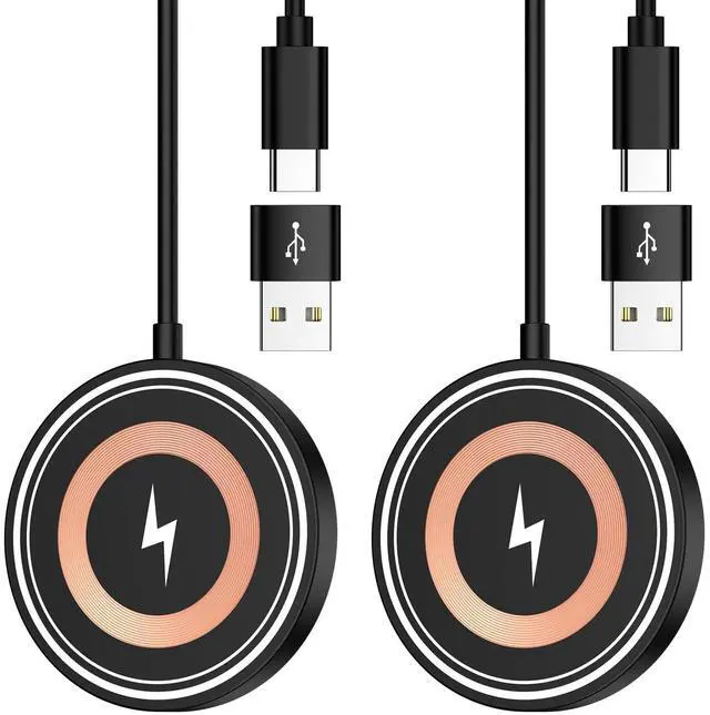 Main image of Samsung S26 Ultra Wireless Charger Fast Charging Pad Magnetic Charger for Samsung Galaxy S26 Plus/S25 Ultra/S24/S23/S22/2Pack 15W Fast Magsafe Charger Pad with USB A Adapter for iPhone 17 Pro/16/15/14