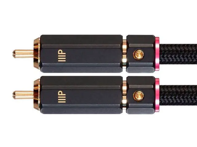 Alt view image 4 of 4 - Male RCA Two Channel Stereo Audio Cable - Gold Plated Connectors, Double Shielded, 6 Feet, Black - Onix Series