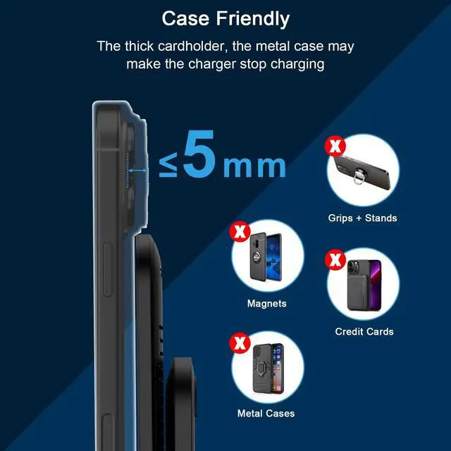 Alt view image 4 of 7 - Wireless Charger Samsung Fast Charging 15W Foldable Fast Wireless Charger Stand Desk Compatible with Samsung Galaxy S26 Ultra S26 Plus S25 FE S25 Edge S25 Ultra S24 FE S23 Z Fold Flip 7 6,with Adapter