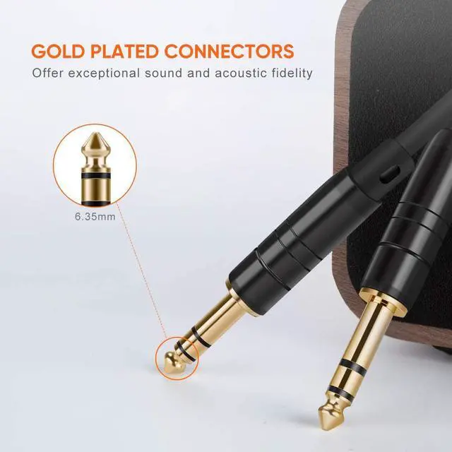 Alt view image 2 of 6 - 1/4 Inch 6.35mm TRS Balanced Stereo Instrument Guitar Cable