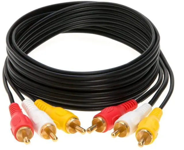 Main image of 3RCA Video/Stereo Audio Cable, Composite Wire Cord DVD HDTV 6ft, 12ft, 15ft, 25ft (15FT)