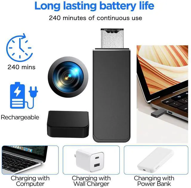 Alt view image 2 of 3 - 64GB Mini Camera 1080P Nanny Cam Security Cam Indoor Camera with Motion Detection for Indoor and Home, No WiFi