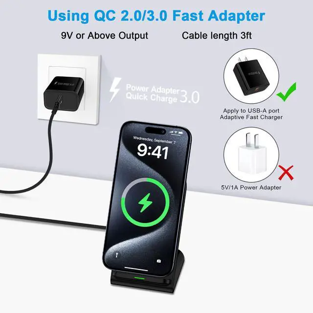 Alt view image 2 of 7 - for Samsung Wireless Charger 15W Fast Charging Stand for Samsung Galaxy S26 Ultra S26+ S26 S25 FE S24 S23 S22 S21, Android Wireless Charger Phone Charging Stand for Google Pixel 10a 9 Pro XL 8 Pro