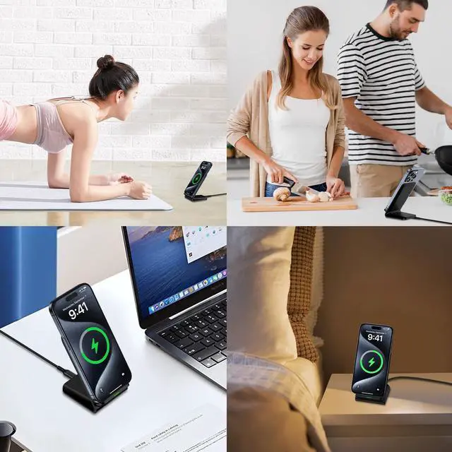 Alt view image 7 of 7 - for Samsung Wireless Charger 15W Fast Charging Stand for Samsung Galaxy S26 Ultra S26+ S26 S25 FE S24 S23 S22 S21, Android Wireless Charger Phone Charging Stand for Google Pixel 10a 9 Pro XL 8 Pro