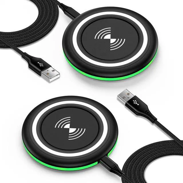 Main image of Android Wireless Charger Samsung Fast Wireless Charging Pad for Samsung Galaxy S26 Z Flip7 Z Fold7 S25 Edge S24 Ultra S23 S22,2 Pack 15W Cordless Charger Station for iPhone 17 16 15,Pixel 10 9a 9 8 7