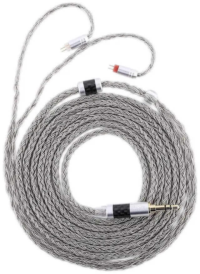Main image of Tripowin Zonie IEM Cable, 2m Long Earbud Cord, 16 Core Silver Plated Earphone Cable, in Ear Monitor Wire for Audiophile Musician (2Pin)