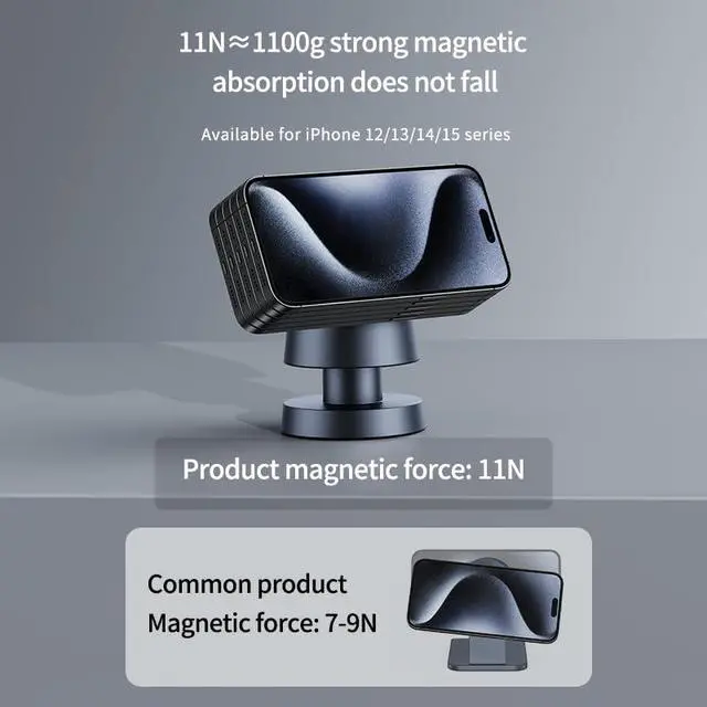 Alt view image 6 of 7 - 3 in 1 Wireless Charging Station for Apple, Magnetic Charger Stand 15W Fast Mag-Safe Charger Stand for iPhone 16 15 14 13 12 for Apple Watch Adjustable Angle with Night-Lamp