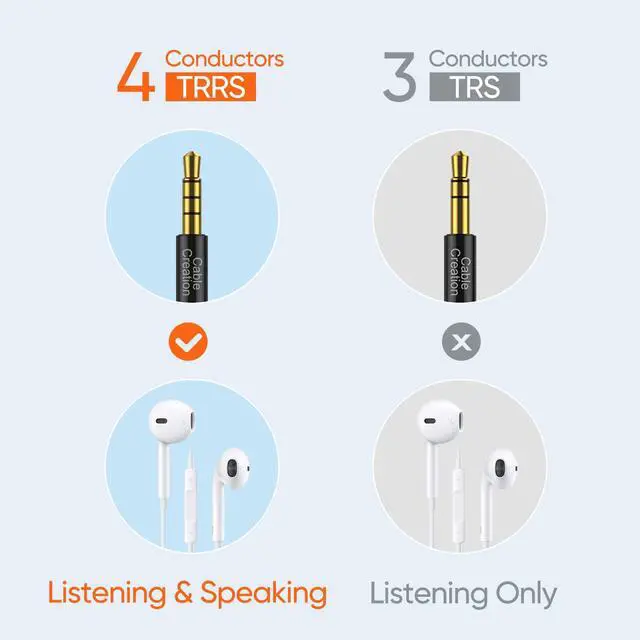 Alt view image 2 of 7 - 3.5mm Audio Cable(3FT/0.9M), 90 Degree Right Angle 4-Conductor TRRS 3.5mm Stereo Aux Cable with Microphone for Car Headphones,Speaker,Tablets,Laptops,Smart Phones