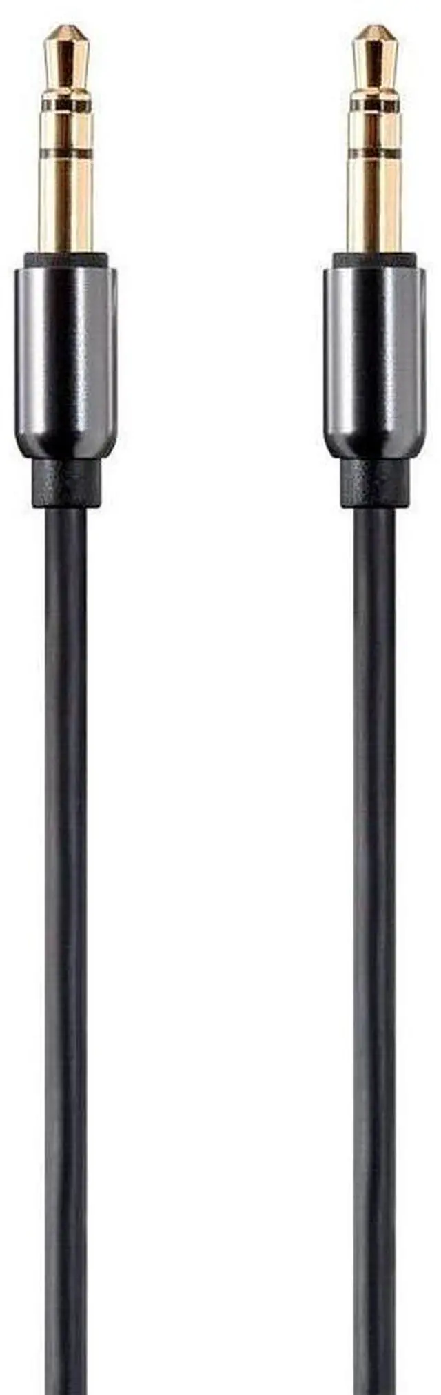 Main image of Monoprice Auxiliary Audio Cable - 3.5mm TRS, Gold Plated, 15 Feet, Black - Onyx Series