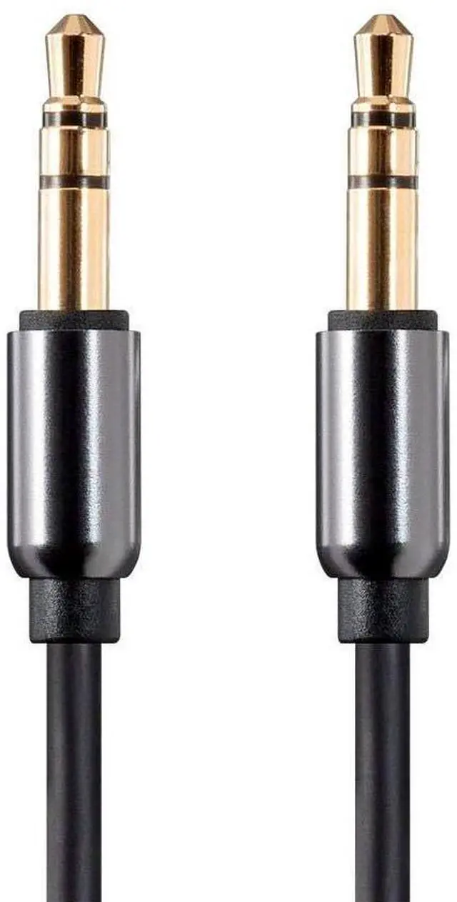 Alt view image 3 of 5 - Monoprice Auxiliary Audio Cable - 3.5mm TRS, Gold Plated, 15 Feet, Black - Onyx Series