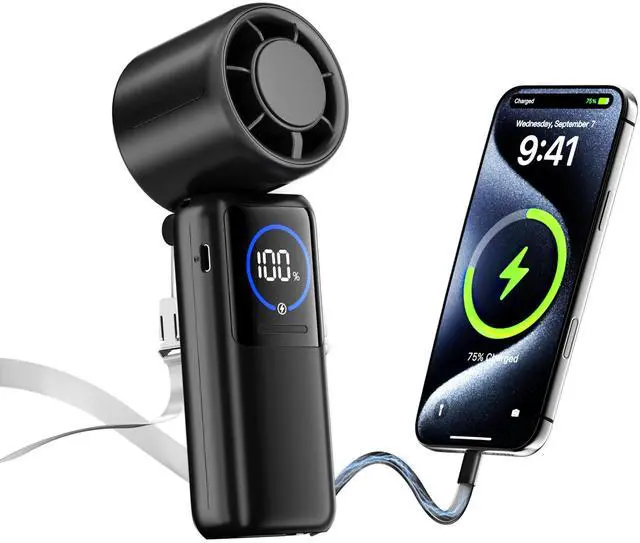 Main image of Turbo Handheld Portable Fan, 15000mAh Rechargeable Personal Fan