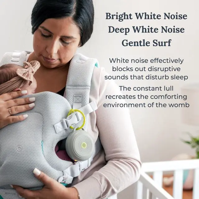 Alt view image 4 of 7 - Hushh Portable White Noise Sound Machine for Baby, 3 Soothing Natural Sounds with Volume Control, Compact Size, Noise Canceling for Sleep Aid, Office Privacy, & Meditation, Registry Gift