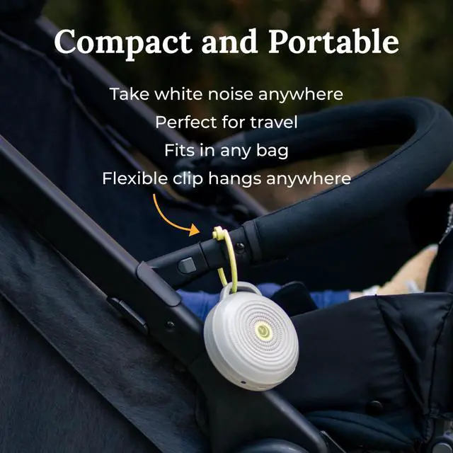 Alt view image 6 of 7 - Hushh Portable White Noise Sound Machine for Baby, 3 Soothing Natural Sounds with Volume Control, Compact Size, Noise Canceling for Sleep Aid, Office Privacy, & Meditation, Registry Gift