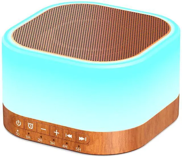 Main image of Sound Machine White Noise Machine with 25 Soothing Sounds 12 Colors Light with 10 Adjustable Levels 32 Adjustable Volumes 5 Timers Portable Sleep Machine for Adults Kids Baby (Wood)
