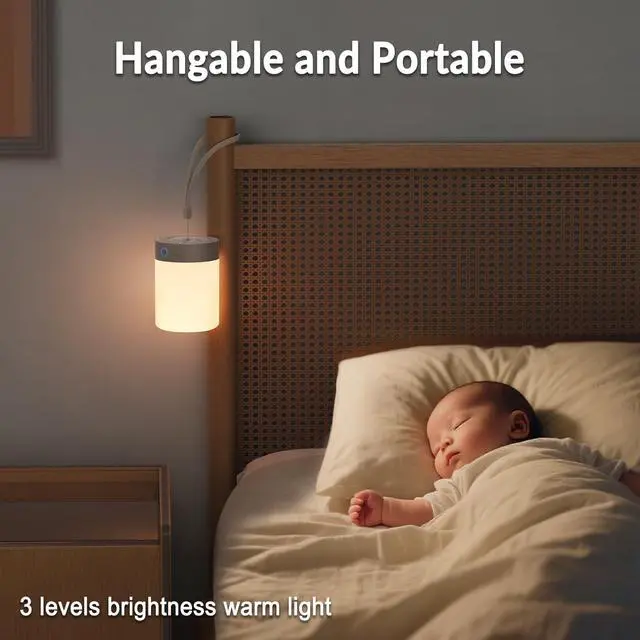 Alt view image 6 of 7 - Night Lights, White Noise Machine 20 Non-Looping Sleep Sounds, Rechargeable Battery, Touch Control, 6 Timers & Memory Function | Portable Sound Machine for Baby, Adults, Nursery, Travel