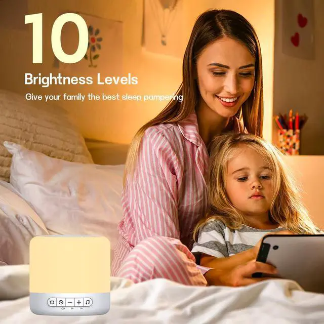 Alt view image 4 of 7 - Optical Lamps Sound Machine Baby White Noise Machine for Sleeping with 30 Soothing Sounds 12 Night Light,Timers, App Remote Control,Night Light Sleep Machine for Nursery Kid