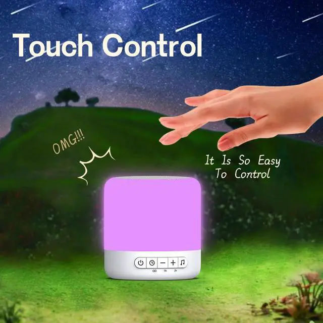 Alt view image 6 of 7 - Optical Lamps Sound Machine Baby White Noise Machine for Sleeping with 30 Soothing Sounds 12 Night Light,Timers, App Remote Control,Night Light Sleep Machine for Nursery Kid