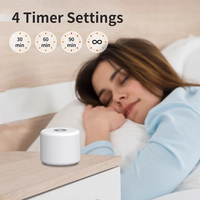 Alt view image 3 of 7 - Mini Portable Sound White Noise Machine Baby Patter for Sleep with 30 Soothing Sounds for Baby Kids Adults 32 Volume Levels Sleep Soother Auto-Off Timer for Travel Home Office Privacy