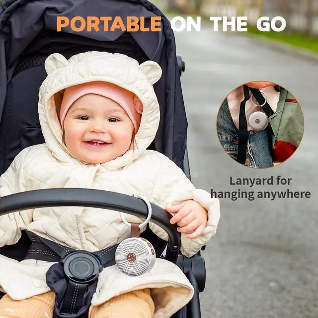 Alt view image 5 of 6 - Portable Sound Machine Mini White Noise Machine Baby Shushing Brown Noise Machine with 30 Soothing Sounds for Kids Adults Dogs Auto-Off Timer 32 Volume Levels Sleep Machine for Home Office Privacy