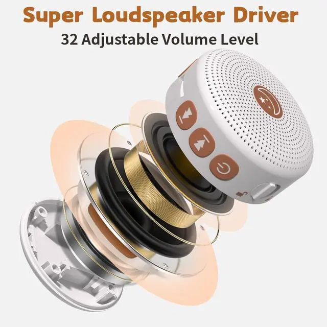 Alt view image 6 of 6 - Portable Sound Machine Mini White Noise Machine Baby Shushing Brown Noise Machine with 30 Soothing Sounds for Kids Adults Dogs Auto-Off Timer 32 Volume Levels Sleep Machine for Home Office Privacy