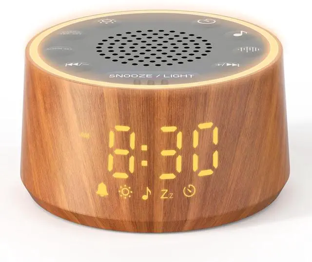 Main image of Baby Sound Machine with Nursery Lamp, 25 Soothing Sounds, Alarm Clock, Dimmable Night Light, White Noise Machine for Sleep Sound Machine, Baby Shower Gifts Must Haves, Wood