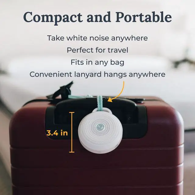 Alt view image 5 of 7 - Portable White Noise Sound Machine, 3 Soothing Natural Sounds with Volume Control, Sleep Therapy For Adults, Kids & Baby, Noise Cancelling for Office Privacy & Meditation, Registry Gift