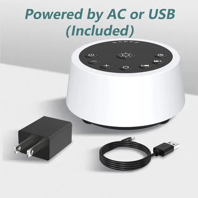 Alt view image 7 of 7 - Sound Machines with 10 Colors Night Light 25 Soothing Sounds and Sleep White Noise Machine 32 Volume Levels 5 Timers Adjustable Brightness Memory Function for Adults Kids Baby