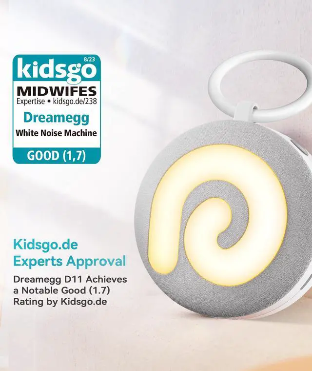Alt view image 2 of 7 - Portable Sound Machine Baby - D11 White Noise Machine for Baby Sleeping with Night Light, White Noise, Lullaby, Nature Sounds, Child Lock, USB Rechargeable Sound Machine for Travel Nursery