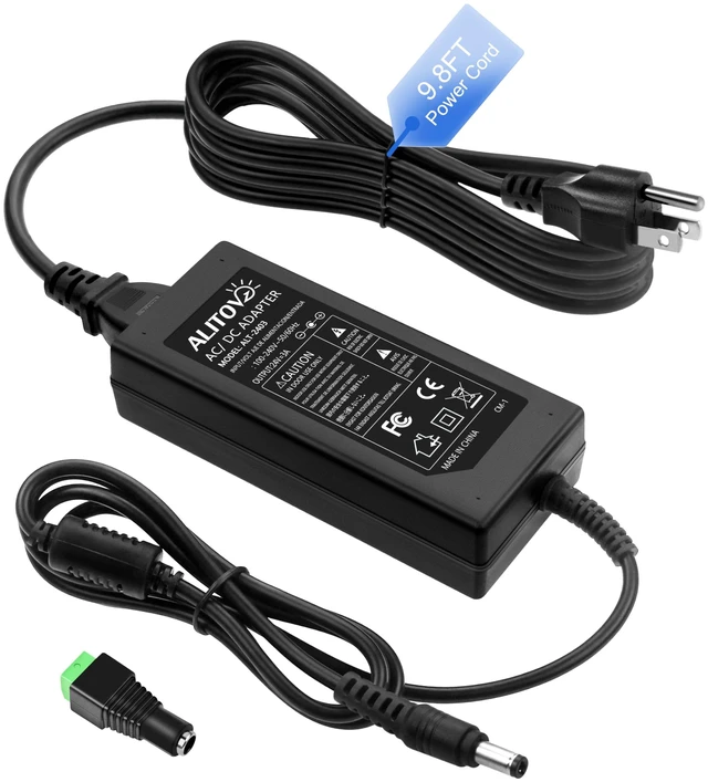 Main image of 24V Power Supply 3A AC Adapter 100-240V 50-60hz to 24VDC 13.4FT Compatible 24V 3Amp 2.5A 2A, 24V 72W Transformer with 5.5x2.5mm/2.1mm Plug, for LED Strip Module Light CCTV Camera System