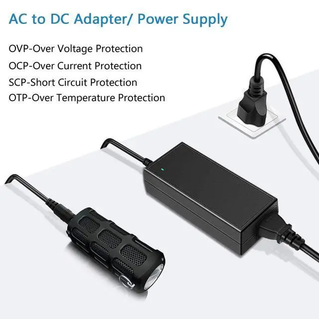 Alt view image 6 of 7 - 24V DC Power Supply 24 Volt 5A 120W Power Adapter 100V~240V AC to DC Converter Transformer 5.5x2.5mm Plug for 5050 3528 LED Strip Light 3D Printer LED Driver CCTV Security System LCD Monitor