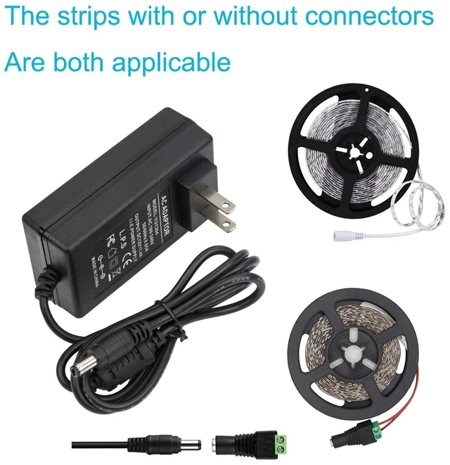 Alt view image 6 of 7 - 12V 4A Power Supply - AC 100-240V 50/60Hz to DC 12 Volt 4 amp 4Amp 48W Power Converter Charger 12V4A + 5.5x2.1mm DC Female Jack Socket for 12V LED Strip Lights CCTV Camera