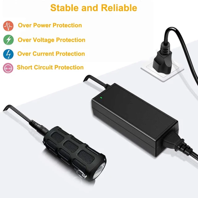 Alt view image 3 of 6 - 12V 5A Power Supply Adapter 60W | AC 100-240V Convert to DC 12 Volt Transformer 5.5mm x 2.1mm DC Plug LED Driver for 12V LED Strip Lights, CCTV, Router