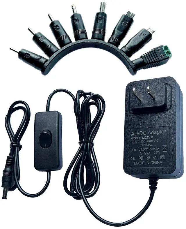 Main image of 12V DC Adapter 2A Power Supply AC 100-240V 50/60Hz to 12V 24W Transformer