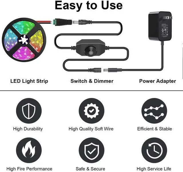 Alt view image 5 of 6 - 12V 3A Power Adapter, AC 100-240V to DC 12V 36W Adapter Transformers Converter with Dimmer Switch,12Volt 3Amp Power Supply Charger with 5.5mmx2.1mm DC Output Jack for LED Light LCD MonitorUL Listed